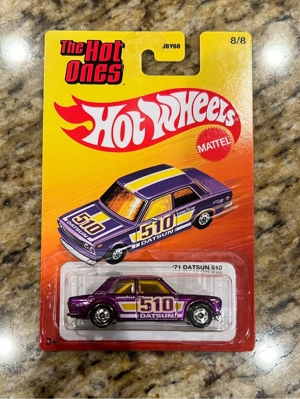 HotWheels '71 Datsun 510 Purple Die-Cast Toy Car Mattel